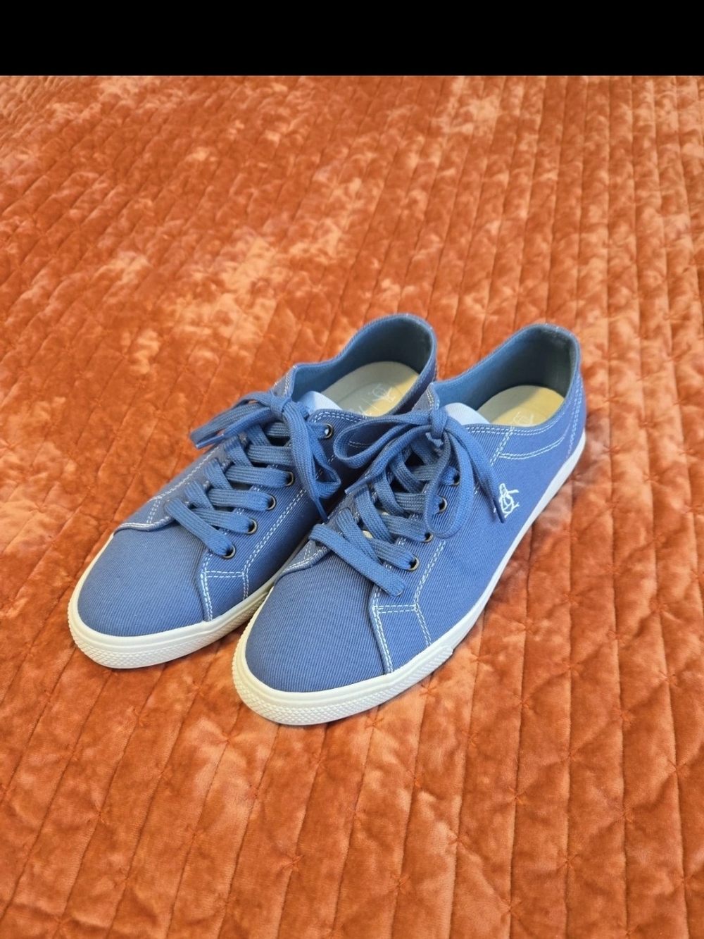Men's 9.5 PENGUIN Low-Top Fabric Sneakers in Slate Blue,xlnt.cond.